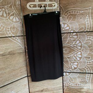 black skirt elastic top